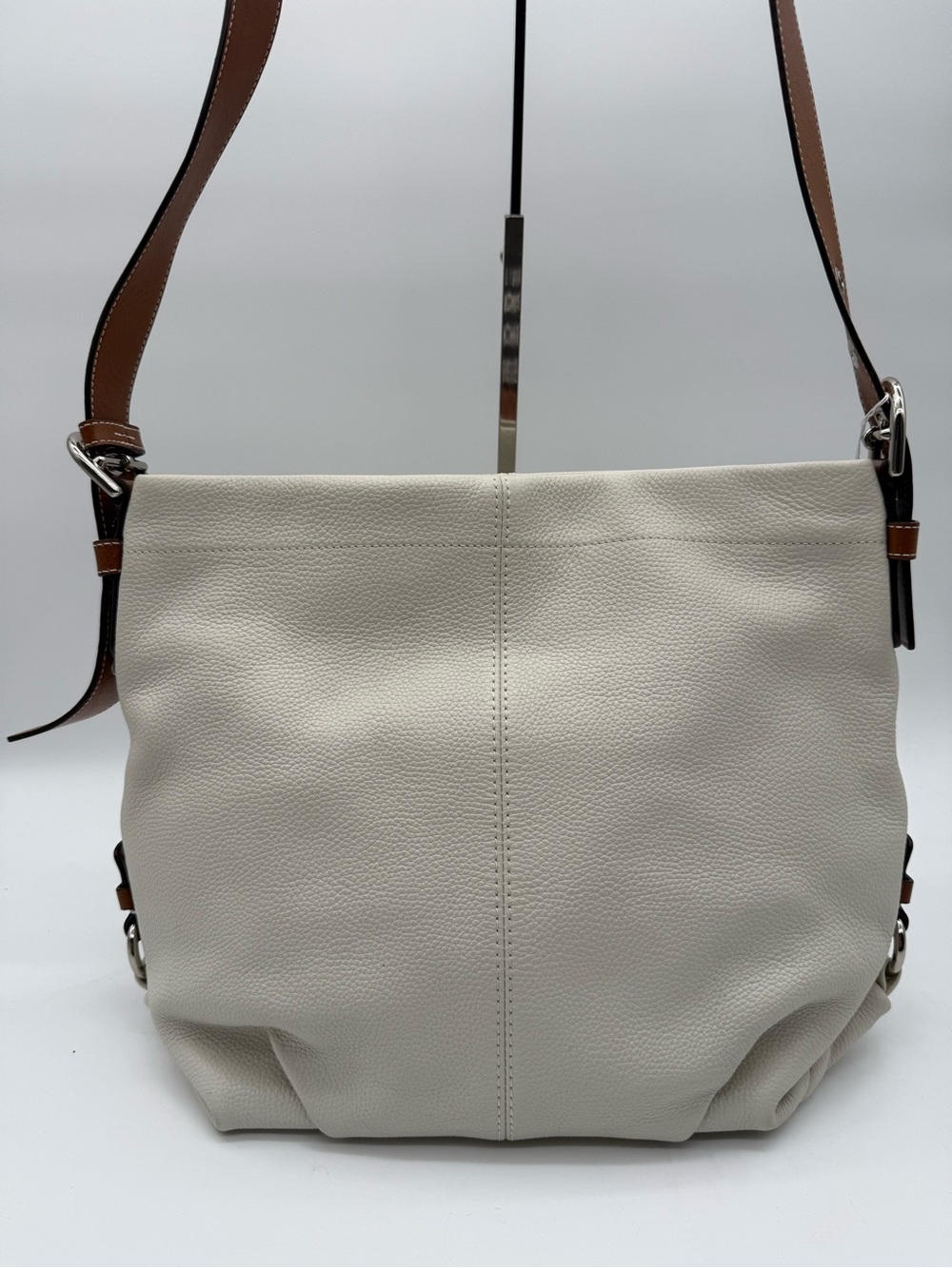 COACH EAST WEST DUFFLE WHITE/BROWN BAG